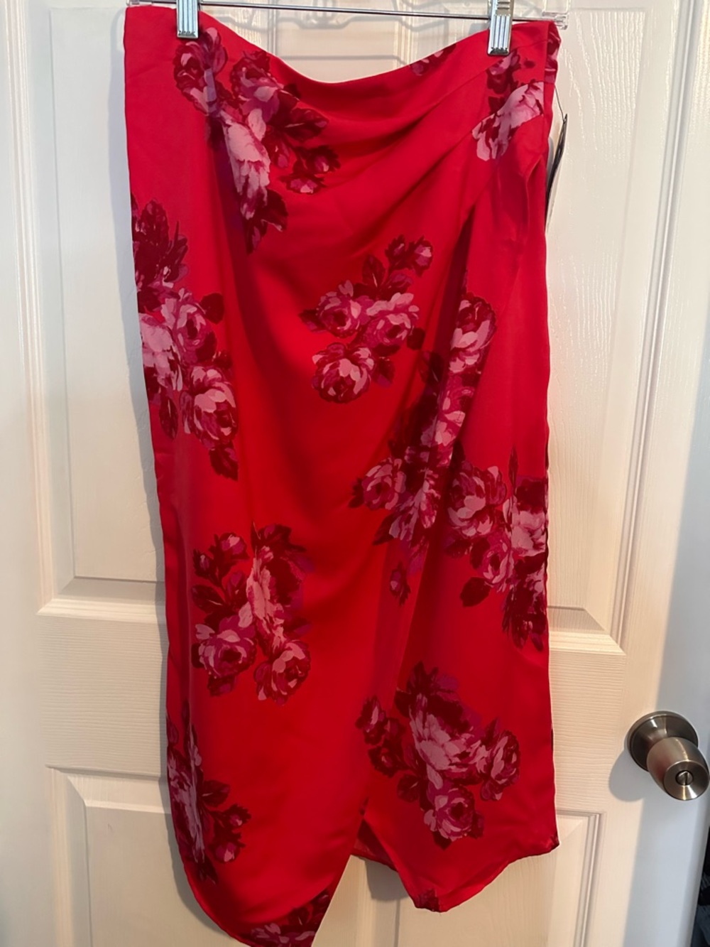 Women’s Scoop Faux Wrap Fushia Pink Barberry Orchid Midi Skirt NWT Sz: M(8-10)